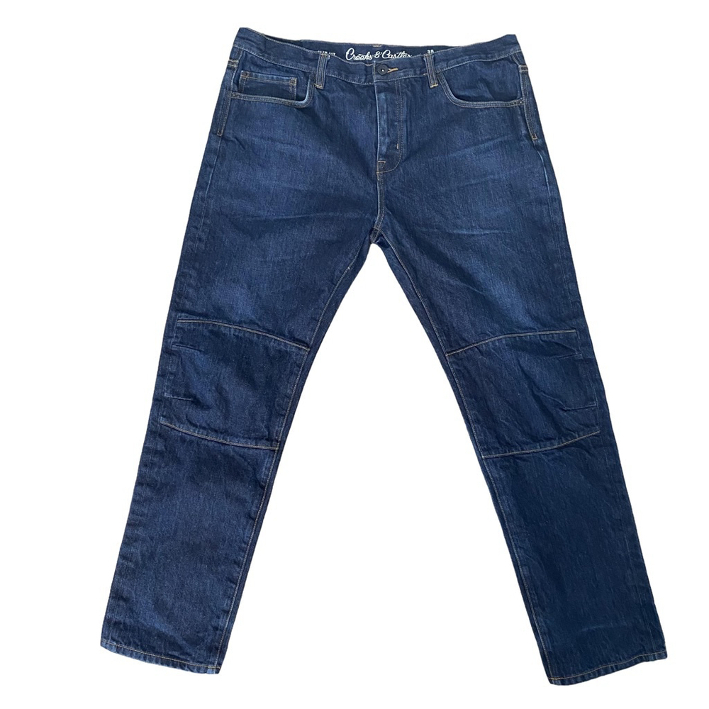 Crooks & Castles Jeans Men 38 Blue Slim Fit Reinforced Knee Streetwear Casual